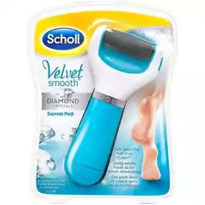 Scholl Velvet Smooth Pedi Electric Foot File Hard Skin Remover Blue - Free P&P - Picture 1 of 1