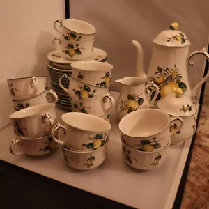 Villeroy & Boch Jamaica Kaffeekanne, Zucker-/Sahnekännchen und 15 Tassen und Untertassen - Bild 1 von 7
