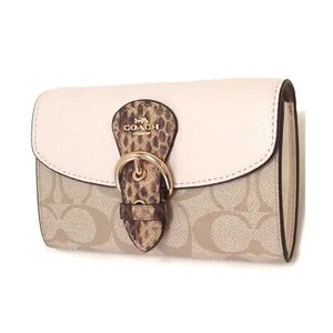 Cartera de muñeca COACH Kleo en lona bloqueada con acento de reptil CA440 - Imagen 1 de 3