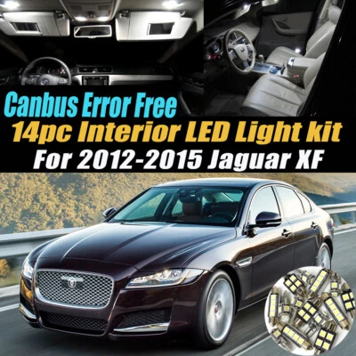 14Pc Canbus Error Free Car Interior LED White Light Kit for 2012-2015 Jaguar XF  - Image 1 of 4