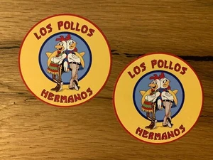 2 pegatinas lotes POLLOS Hermanos EE. UU. pegatinas Breaking Bad culto Walter White #850 - Imagen 1 de 1