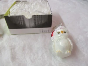 Nordstrom at Home Glass Christmas Ornament Owl MIB #34 - Picture 1 of 5