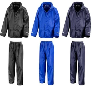 Childs Waterproof Jacket and Trousers Rain Suit Set Kids Childrens Boys Girls - Picture 1 of 4