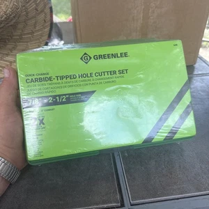 Greenlee 648 8 Piece Quick Change Carbide Hole Cutter Kit, 1/2" - 2-1/2" - Picture 1 of 6
