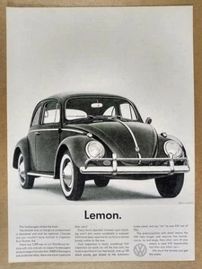 1960 VW Volkswagen Beetle LEMON original vintage print Ad - Picture 1 of 1