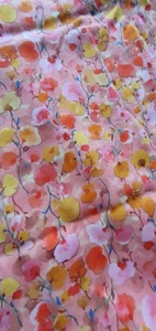 2 metres Floral design viscose dressmaking fabric etc. Pinks, Coral etc. - Picture 1 of 3