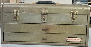 Craftsman Sears 65334 - Werkzeugkoffer mit 2 Schubladen grau Made in USA - Vintage - Bild 1 von 16