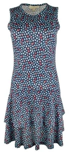 Michael Kors Women's Plus Size Palm Crew Neck Tiered Flounce Sleeveless Dress - Picture 1 of 4
