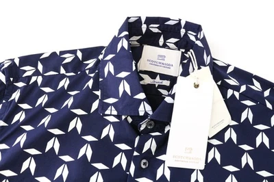 Scotch & Soda Couture M Hommes` CHEMISE à Motifs Marine Long Extensible Été - Photo 1/4
