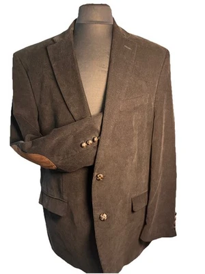 Ralph Lauren Blazer Mens 2 Button 44R  Brown Corduroy Sports Coat Elbow Patches - Image 1 of 4