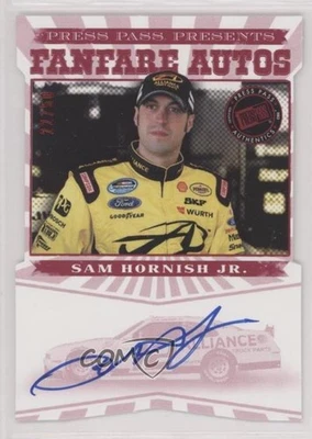 2013 Press Pass Fanfare Auto Red Car Shot /50 Sam Hornish Jr #FFA-SHJ Auto - Image 1 of 2