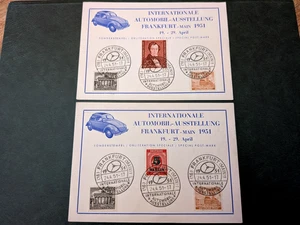 2 Sonderstempelkarten mit Frankfurt Autoausstellung entwertet (int.Nr:P7132) - Bild 1 von 11