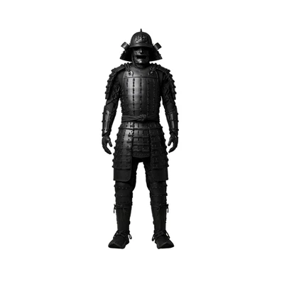 Black Leather Samurai Knight Armor: Medieval Ren Faire Cosplay - Festival Outfit - Image 1 of 4