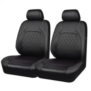 For Honda Accord CR-V Civic 2008 Front Seat Cover Headrest Black 2pcs - Picture 1 of 10