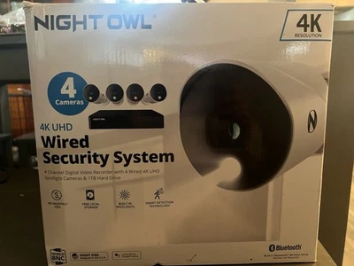 Night Owl 4K Wired Security System. 4 Channel Digital Video Recorder 4 Cameras - Image 1 of 3