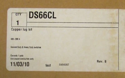 Eaton Cutler Hammer DS66CL Size 6-8 Starter Contactor CU Copper Lug ILSCO D84  - Image 1 of 4