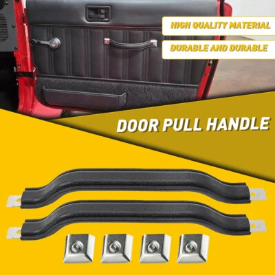 Correa de tracción de manija de puerta interior de 2 piezas 55009801K para Jeep CJ5 CJ7 CJ8 para Wrangler Foto 1 de 4