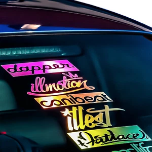 30 cm Aufkleber Heck Sticker KFZ Oilslick Scheibenaufkleber Regenbogen Bunt - Bild 1 von 17