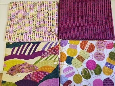 LOVELY FLAX & FIBRES LANDSCAPE FAT QUARTERS - 100% ORGANIC COTTON - Image 1 of 4