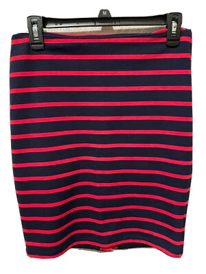 Falda Oliva y Roble Talla 4 Slim Lápiz Azul Marino Rosa Tejido a Rayas. ¡Muy bonito! Foto 1 de 4