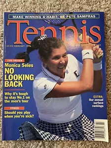 VINTAGE FEBRUARY 1996 " TENNIS " MAGAZINE - MONICA SELES COVER - Picture 1 of 3