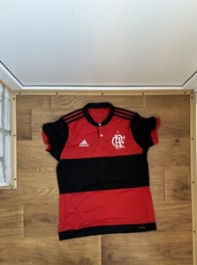 Men adidas Flamengo Home Shirt Soccer Football Maillot Camisa 2016 2017 M - Picture 1 of 6