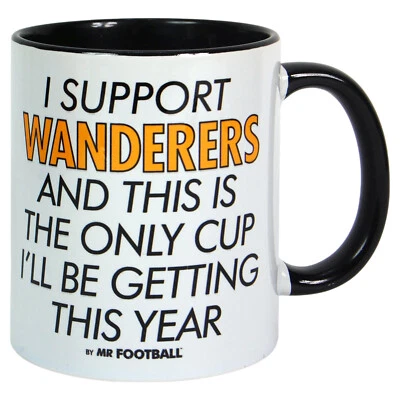 I SUPPORT WANDERERS MUG gift for WOLVES fan FOOTBALL gift boxed - Image 1 of 4