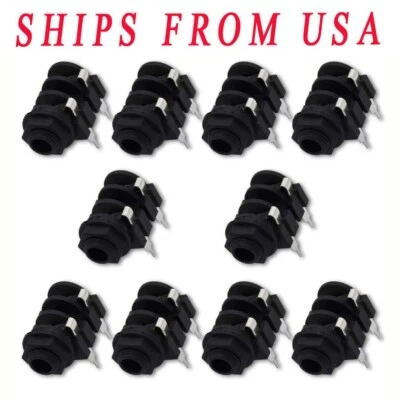 10pcs 6.35 mm Jack Female Mono Panel PCB Welding audio phone mount Socket - Image 1 of 4