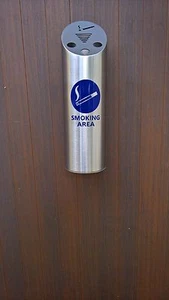 posacenere da esterno da parete da muro 100% in acciaio inox fumo STOCK 3 PEZZI - Imagen 1 de 12