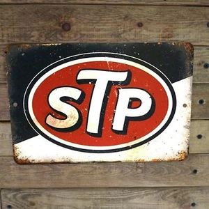 Vintage Style STP Motor Oil Auto Service Shop 12x8 Metal Garage Sign NEW - Picture 1 of 2