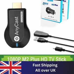 M2 Plus Wireless Cast DLNA Wireless WiFi 1080P HD HDMI TV Stick Airplay Dongle - Picture 1 of 11