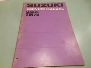 Suzuki Factory Service Manual Model TM75 37 Pages - Picture 1 of 8