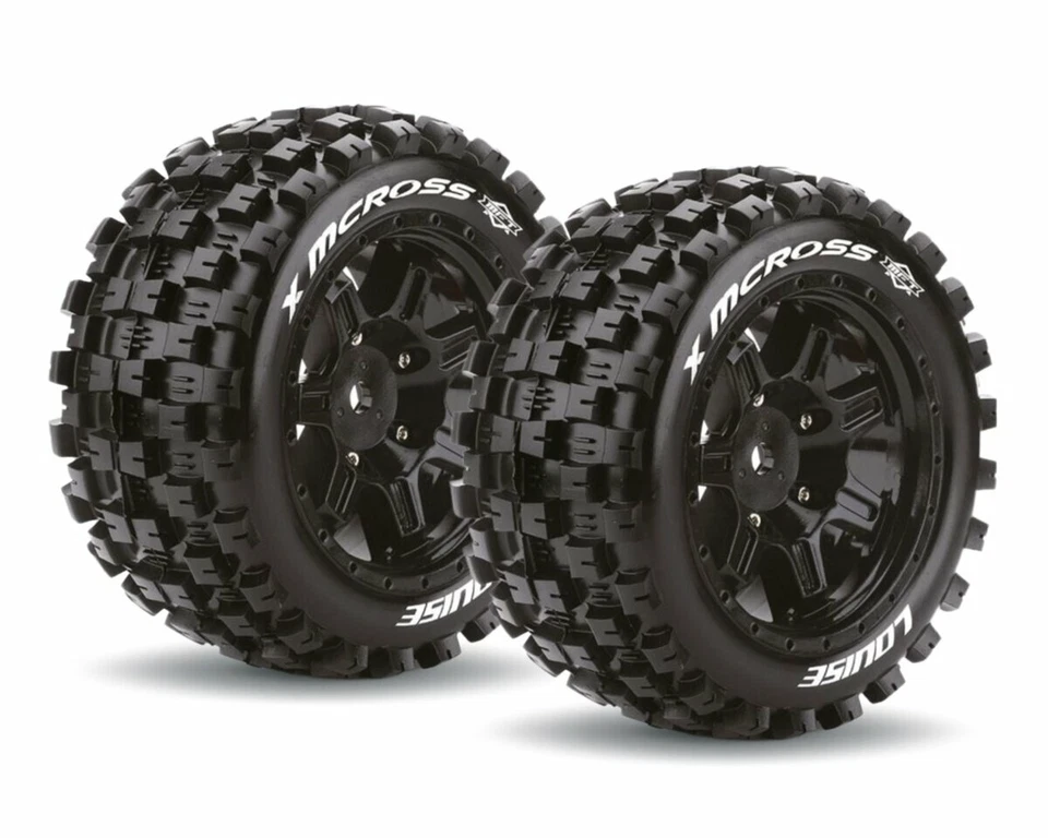 LOUISE X-MCROSS Sport Reifen auf schwarz Felge für Arrma Karton 8S LOUT3352BM  - Bild 1 von 1