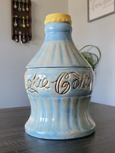 Cookie Jar vintage blue Cola Coke Bottle - Picture 1 of 16