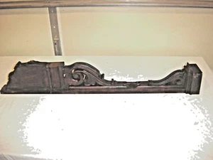 Antiguo salvamento de nogal o pedimento original acabado trabajo de desplazamiento decorativo. 9865 - Imagen 1 de 12