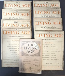 The Living Age Magazines by E. Littell (Set of 9) 1922 to 1936 History Paperback - Bild 1 von 8