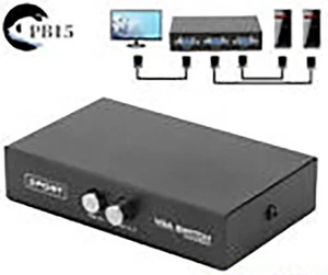 SWITCH VGA - 2 IMPUT PC 1 OUTPUT MONITOR/TV CON 2 PULSANTI - Foto 1 di 1