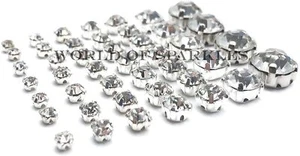 Kristall Ohrstecker zum Aufnähen Diamant Strass AAA Kleidung Kunst Handwerk (75, SS45-10mm) - Bild 1 von 2