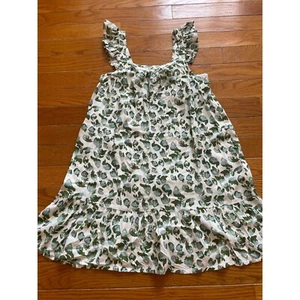 Society Social x Crown & Ivy Girls Dress Sz Small Cabana Ruffle Square Neck NWT - Picture 1 of 5
