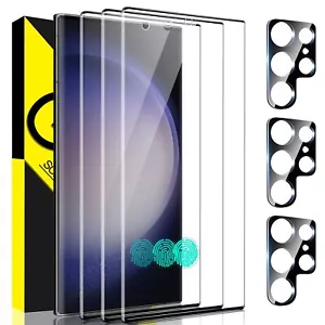 3+3 Protettore de pantalla de vidrio y lente de cámara para Galaxy S23 Ultra - Foto 1 di 6