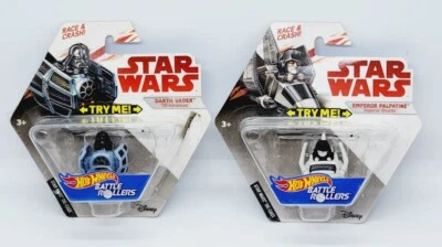 Hot Wheels Star Wars Battle Rollers Emperador Palpatine y Darth Vader  Foto 1 de 2