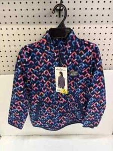 Eddie Bauer Quest Youth 1/4 Zip Multi-color Geo print Fleece Kids S 7/8 - Picture 1 of 2
