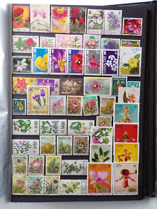 COLLECTION OF THEMED STAMPS: FLOWERS