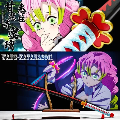 Espada Cazadora de Demonios 鬼滅之刃 Kanroji Mitsuri Afilada Japonesa Samurai Katana 1060 Acero Foto 1 de 4