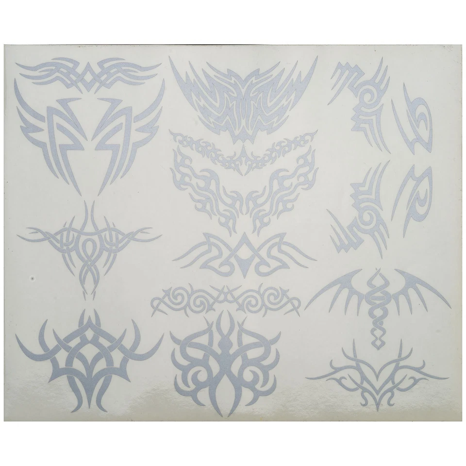 Dekorbogen Aufkleber Tribal silber 305x235mm Drift Ersatzteil Deko partCore - Bild 1 von 1