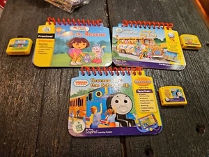 My First LeapPad Learning System Books And Cartridges Lot Of 3, Thomas, Dora,  - Picture 1 of 4