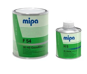 SET Filler base Mipa 2K HS F 54 grigio (circa RAL 7001) incl. Indurente H5 extra corto 1 - Foto 1 di 7
