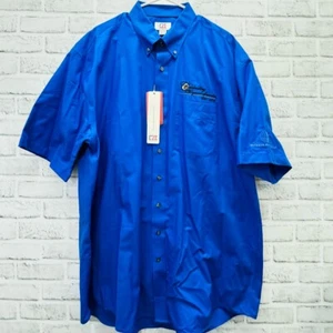 Cutter & Buck Buckeye Partners 130 Years Short Sleeve Button Down Blue XLT NEW - Picture 1 of 8