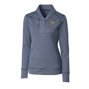 Cutter & Buck NCAA West Virginia Mountaineers Women's Shoreline Half Zip Top,... - Picture 1 of 1