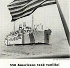 1944 WWII Ad ~ NATIONAL DAIRY Gripsholm Swedish Ship ~ Soldiers Wanted Ice Cream